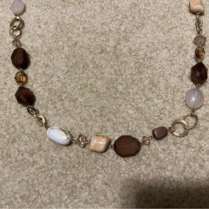 Brown Bead Necklace & Earring Set (costume)